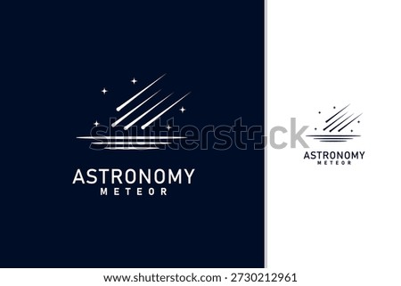 Falling meteor logo symbol icon design
