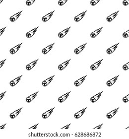 Falling meteor with long tail pattern seamless in simple style vector illustration