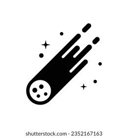 Falling meteorite icon design. comet space icon. isolated on white background. vector illustration