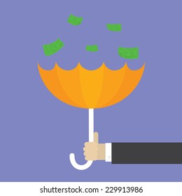 "Falling money" vector illustration