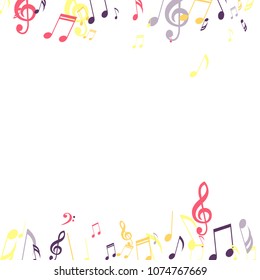 Falling Musical Symbols Abstract Background Notes Stock Vector (Royalty ...