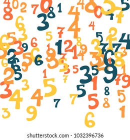 Falling Numbers Abstract Background Abstract Background Stock Vector ...