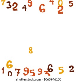 Falling numbers abstract background. Abstract background of color numbers for card or banner. Pattern of randomly distributed numbers from zero to nine in color.