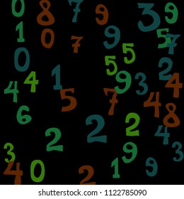 Falling Numbers Abstract Background Abstract Background Stock Vector ...