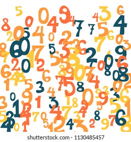 Falling Numbers Abstract Background Abstract Background Stock Vector ...