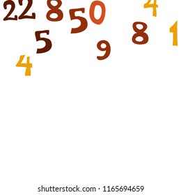 Falling numbers abstract background. Abstract background of color numbers for banner or poster. Pattern of randomly distributed numbers from zero to nine in color.