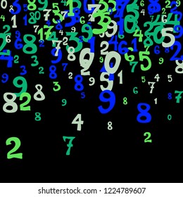 Falling Numbers Abstract Background Abstract Background Stock Vector ...