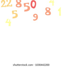 Falling numbers abstract background. Abstract colorful background for banner or poster. Pattern of randomly distributed numbers from zero to nine in color.