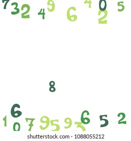 Falling numbers abstract background. Abstract colorful background for card or print. Pattern of randomly distributed numbers from zero to nine in color.