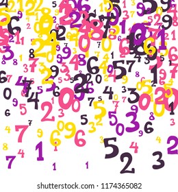 Falling Colorful Numbers On White Background Stock Vector (Royalty Free ...