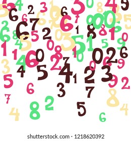 Falling Numbers Abstract Background Abstract Colorful Stock Vector ...