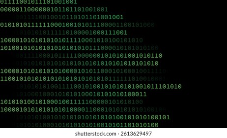 Falling numbers. Digital binary and programming code. Algorithm numbers and digitalization