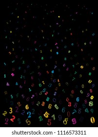 falling numbers, digits beautiful background design wallpaper
