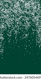 Falling numbers. Math study concept with flying digits. Back to school mathematics banner on blackboard background. Falling numbers vector illustration.