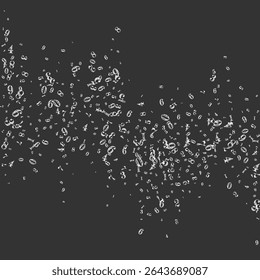 Números decrescentes. Conceito de estudo matemático com dígitos voadores. De volta à escola de matemática banner sobre fundo quadro-negro. Ilustração do vetor de números decrescentes.