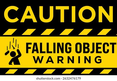 Conjunto de Ícones de Aviso de Objeto de Queda - Símbolos de Segurança e Risco