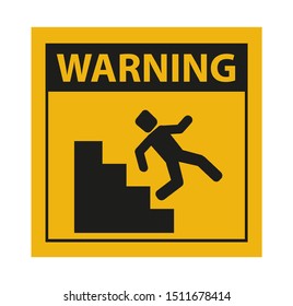 falling off the stairs sign. vector icon