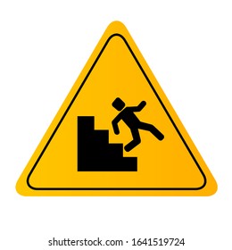 falling off the stairs sign. vector icon