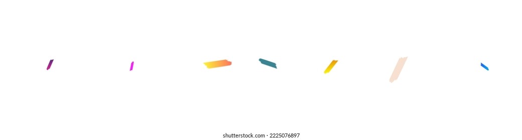 Falling Paint Abstract Vector White Panoramic Background. Festival Dust Design. Carnival Brush Wallpaper. Happy Confetti Celebrate Pattern.