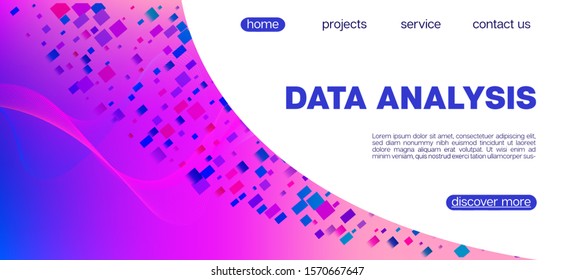 Falling Particles Distressed Purple Vector. 3D Fluid Shapes Poster. Big Data Neon Wallpaper. Pink Blue Purple Futuristic Gradient Overlay. Data Analytics Cool Banner. Punk Geometric Background.