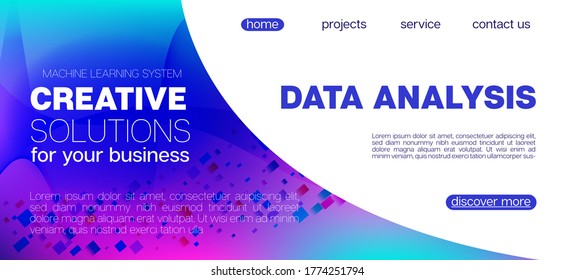 Falling Particles Distressed Purple Vector. Data Stream Minimal Banner. Abstract Geometric Background. Pink Blue Purple Futuristic Gradient Overlay. 3D Liquid Shapes Layout. Big Data Neon Background.
