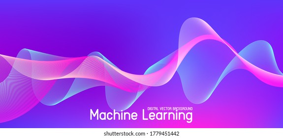 Falling Particles Distressed Purple Vector. Pink Blue Purple Futuristic Gradient Overlay. Data Stream Minimal Banner. 3D Liquid Shapes Poster. Big Data Neon Background. Cyber Geometric Background.