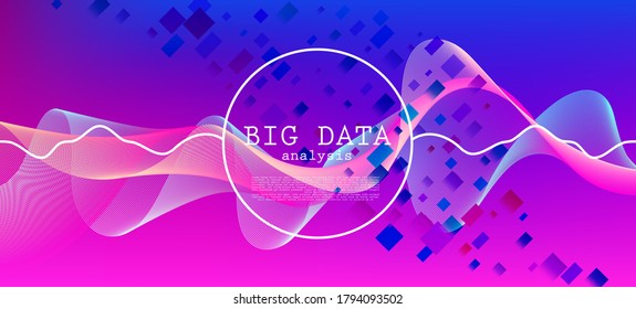 Falling Particles Distressed Purple Vector. Big Data Neon Wallpaper. Data Analytics Cool Banner. Pink Blue Purple Futuristic Gradient Overlay. 3D Fluid Shapes Website. Grunge Geometric Background.