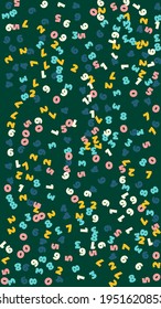 Falling pastel numbers. Math study concept with flying digits. Great back to school mathematics banner on blackboard background. Falling numbers vector illustration.