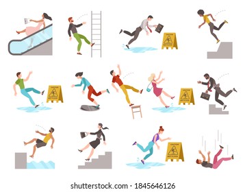 1,587 Man Falls Down Stairs Images, Stock Photos & Vectors 