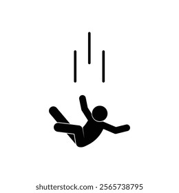 falling people, icon man slipped, on a transparent background	
