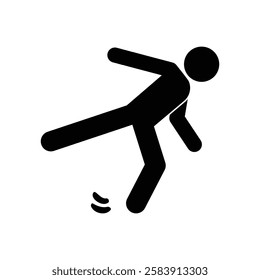 falling people, icon man slipped	
