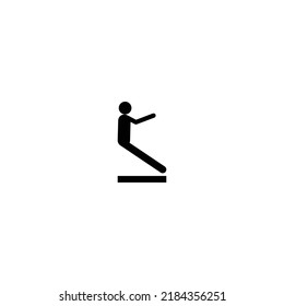 Falling people icon silhouette pictogram on white background 