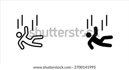Falling person icon. Vector illustration eps10