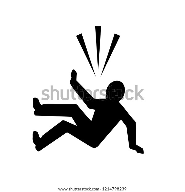 Falling Person Silhouette Icon Illustration Isolated Stock Vector ...