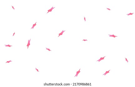 Falling pink gradient stars on white background