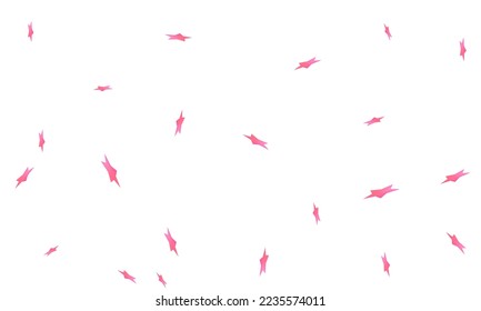 Caída de estrellas de gradiente rosado en fondo blanco