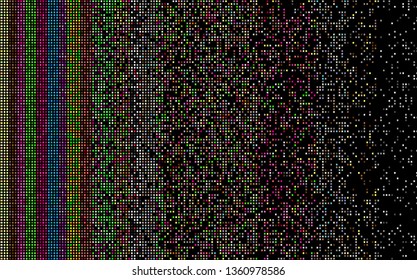 Falling Pixels. Pixel Abstract Mosaic. Abstract Background. Vector Illustration. 