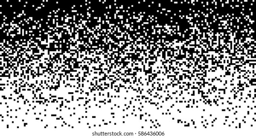 Falling Pixels. Pixel Abstract Mosaic Gradient Design Background. Monochromatic Abstract Background. Vector Illustration.