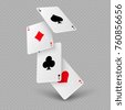 poker cards isolated