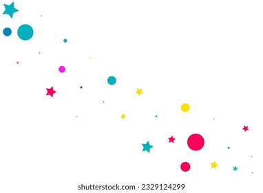 Fondo blanco del vector de Navidad Polka caído. Invitación de inicio de efecto. La Independencia Brilla De Fondo. Fondo de invitación a la salpicadura de arcoiris.