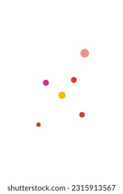 Falling Rain Abstract Vector White Background. Effect Circle Texture. Carnaval Shine Background. Rainbow Round Top Invitation.