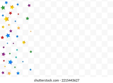 Falling Rain Festive Vector Transparent Background. Effect Dust Pattern. Festival Constellation Card. Rainbow Starfall Christmas Background.
