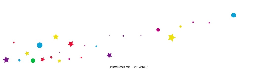 Falling Rain Festive Vector White Panoramic Background. Celebration Dot Card. Effect Constellation Banner. Happy Splash Christmas Postcard.