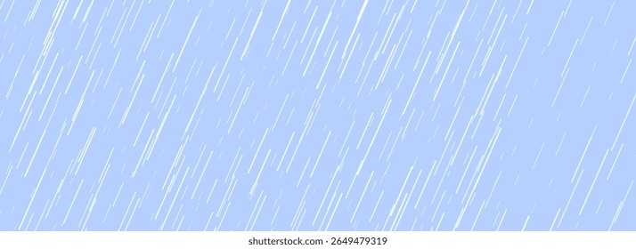 Chuva em queda padrão sem emenda. Repetindo derramamento de textura de chuva. A água repetida cai no fundo. Papel de parede vertical downpour. O conceito de precipitação de neve, granizo ou neve. Tempo chuvoso ruim. Vetor