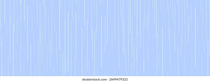 Chuva em queda padrão sem emenda. Repetindo derramamento de textura de chuva. A água repetida cai no fundo. Papel de parede vertical downpour. O conceito de precipitação de neve, granizo ou neve. Tempo chuvoso ruim. Vetor