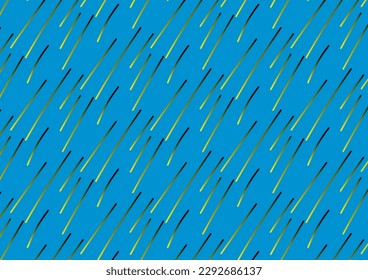 Falling rainbow color on blue background