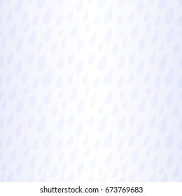 Falling rainy droplets pattern in light blue and gray hues, seamless vector illustration