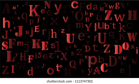falling random letters, alphabet beautiful background design 

