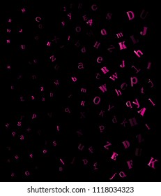 falling random letters, alphabet beautiful background design 