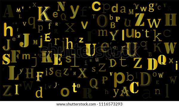 Falling Random Letters Alphabet Beautiful Background Stock Vector ...